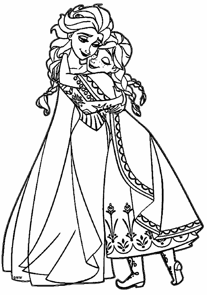 Giadinhsu.com - Tranh tô màu công chúa Anna - Nữ hoàng băng giá Frozen