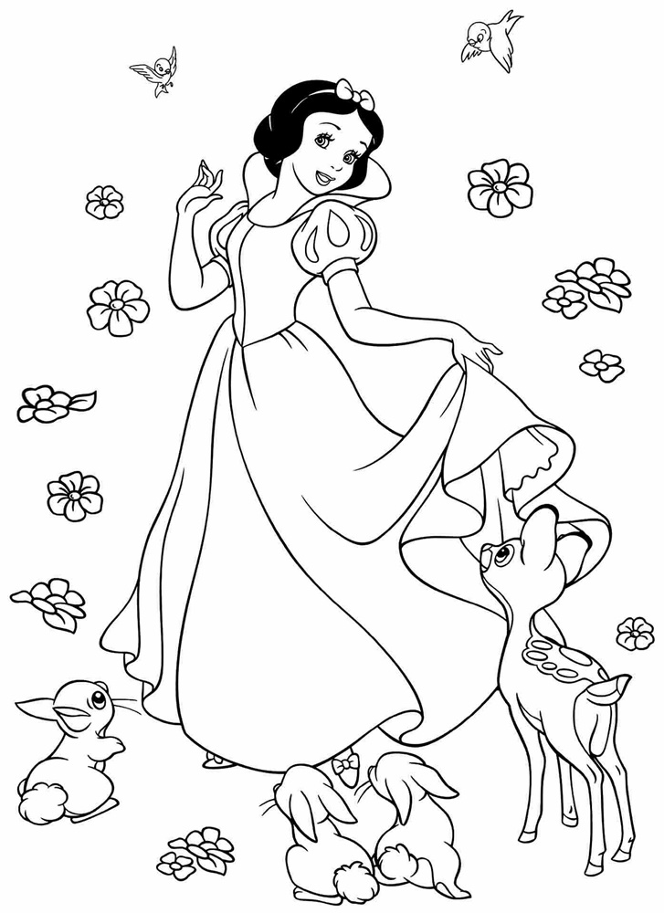 Giadinhsu.com - Tranh tô màu công chúa Bạch Tuyết - Snow White