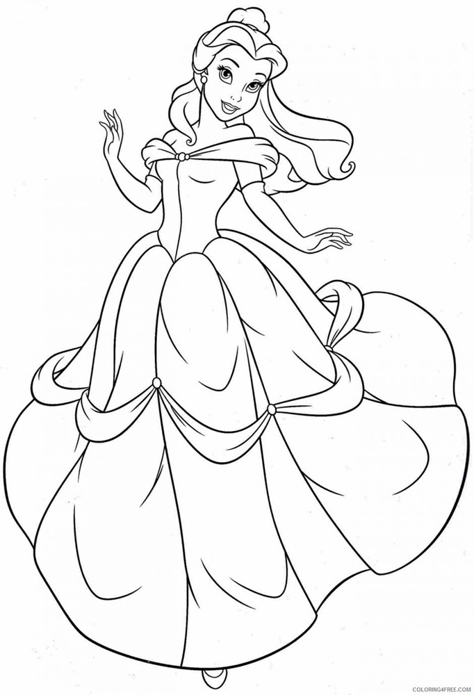Giadinhsu.com - Tranh tô màu công chúa Belle - Người đẹp và quái vật