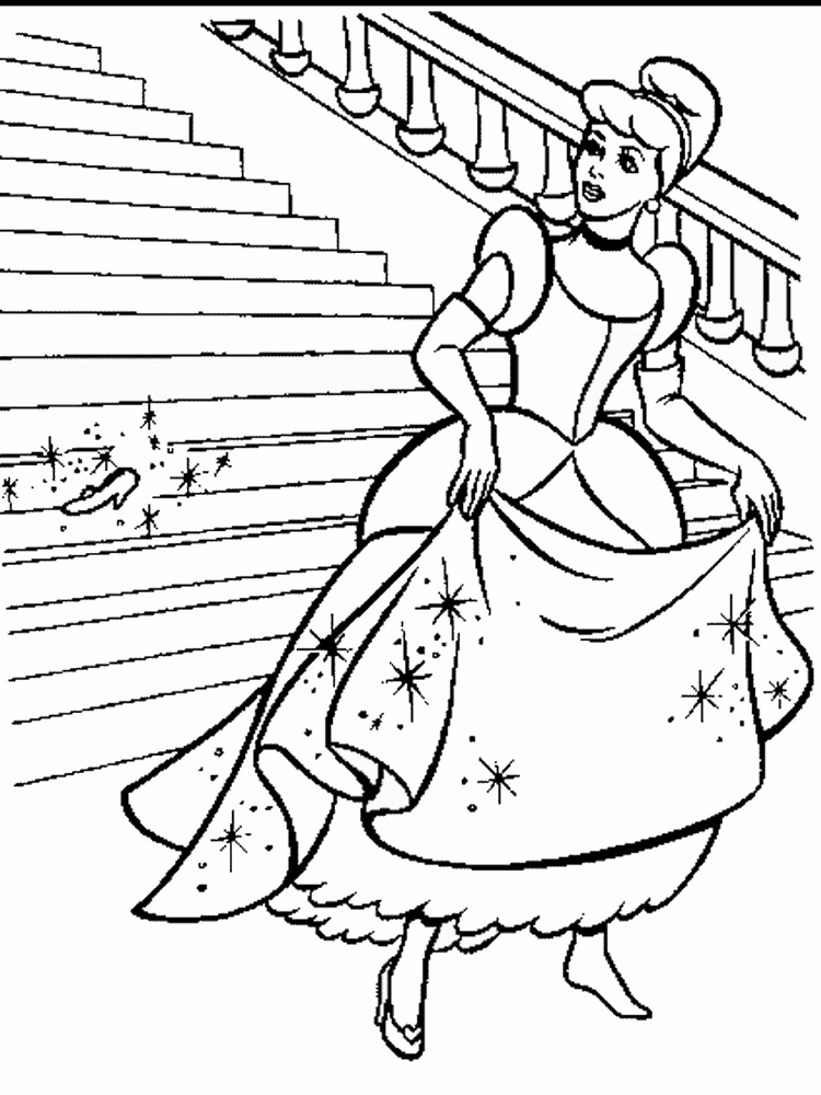 Giadinhsu.com - Tranh tô màu công chúa Cinderella - Lọ lem