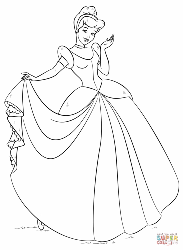 Giadinhsu.com - Tranh tô màu công chúa Cinderella - Lọ lem