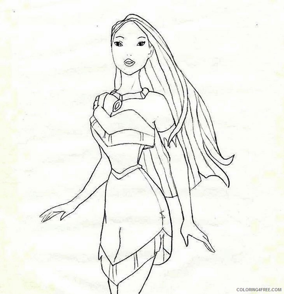 Giadinhsu.com - Tranh tô màu công chúa da đỏ Pocahontas