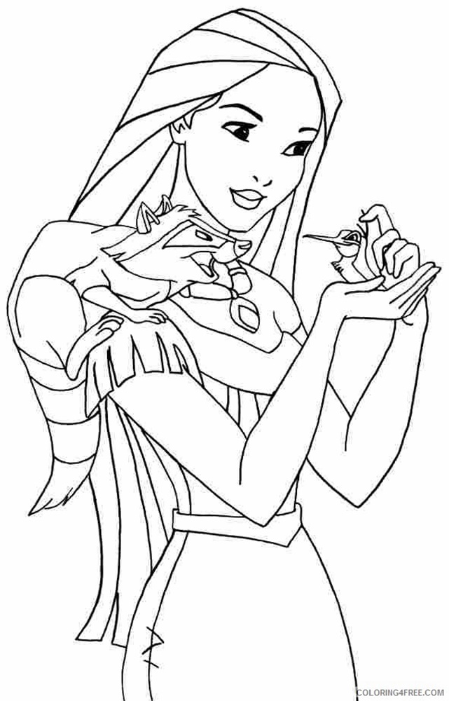Giadinhsu.com - Tranh tô màu công chúa da đỏ Pocahontas